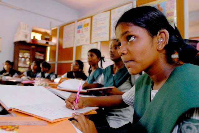 girls going school