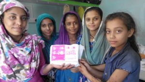 girls buying menstrual pads