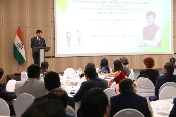 Union Health Minister Dr Mansukh Mandaviya highlights the vision of 'Heal in India & Heal by India' at the 76th World Health Assembly